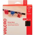 Velcro Brand Reclosable Fastener, 15 ft, 3/4" Wd, Black 90081